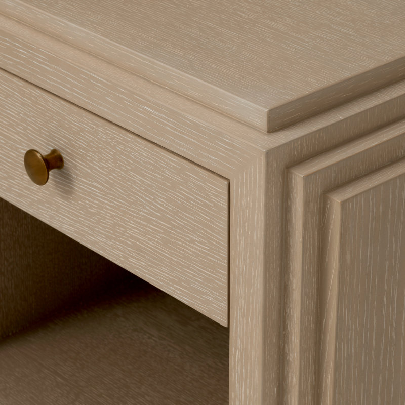ArtDeco 1 - Drawer Nightstand, Washed Oak
