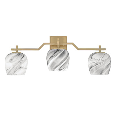 Barre de bain Headland illustrée d'un verre tourbillon onyx de 6 po