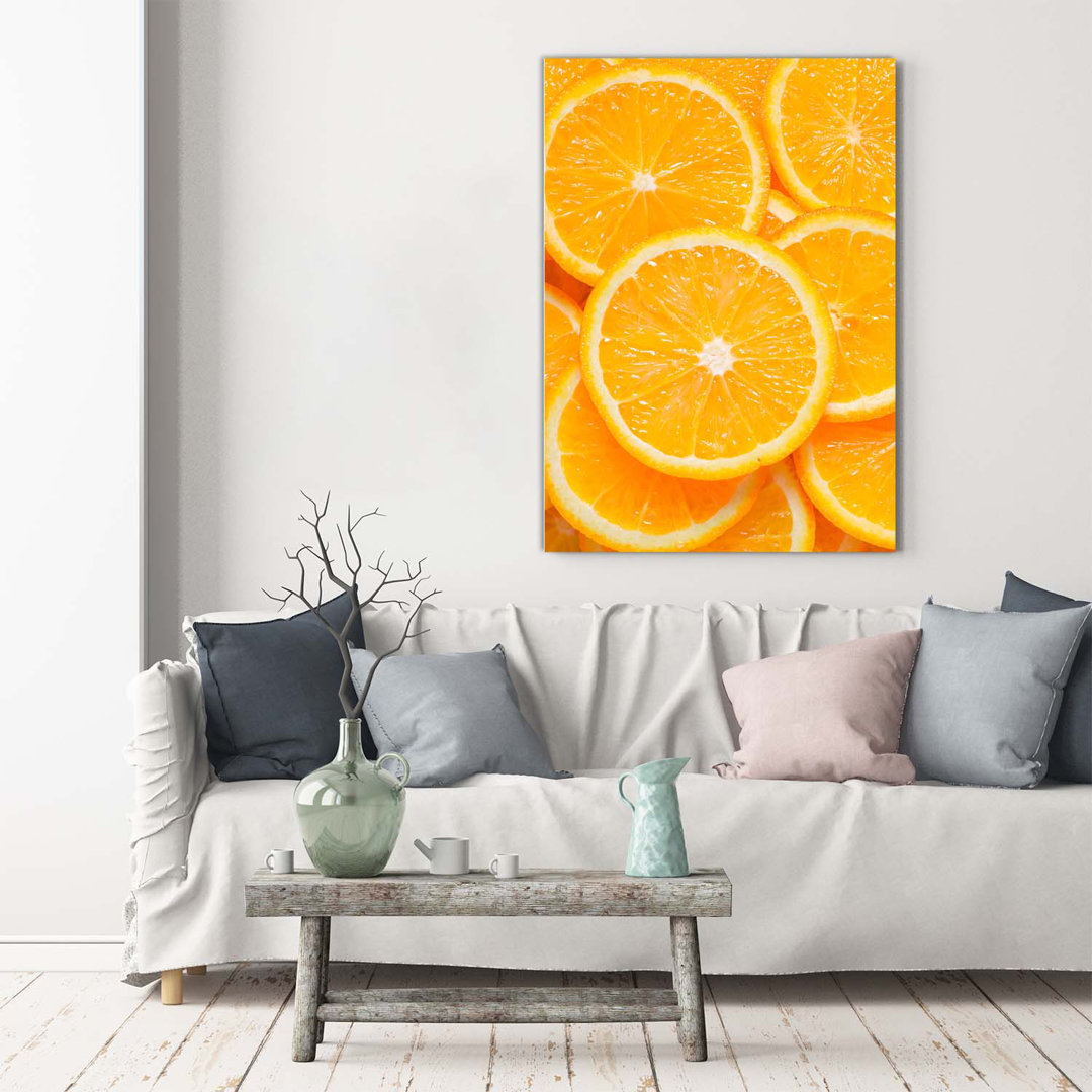 Orangenscheiben - Kunstdrucke auf Leinwand - Wrapped Canvas