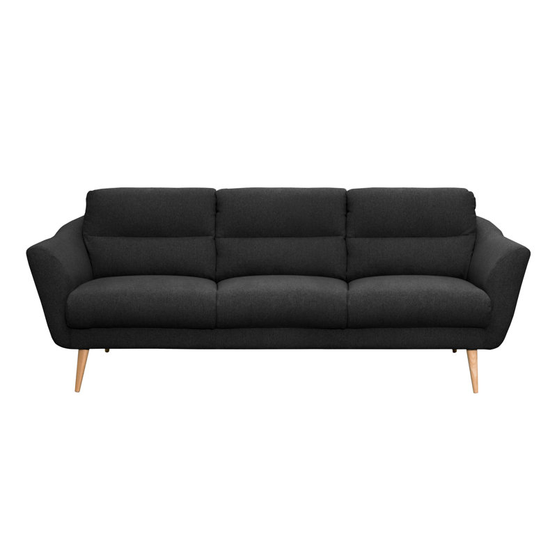 Rooney Odense 3 Seater Upholstered Sofa, Black