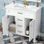 Ensemble de meuble-lavabo avec lavabo, portes à fermeture douce et 2 tiroirs de rangement-1344386232