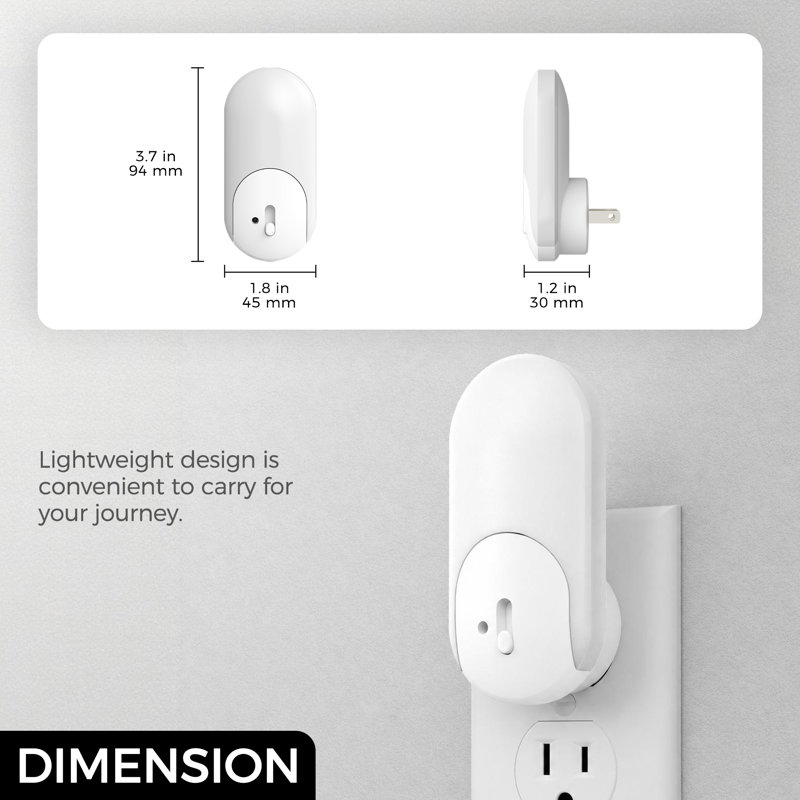 Veilleuse DEL miniature de 9,4 cm (3,7 po) à brancher