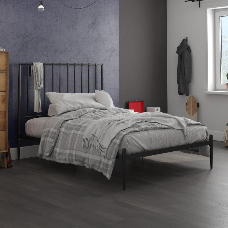 Wolak Metal Bed, Double (4'6), Black