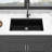 33X19" Black Quartz Composite Workstation Undermount Sink - High With Included Successes Kitchen Strong Achievements
