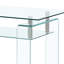 Table basse en verre trempé, table basse moderne en verre pour le salon, table basse avec rangement à 2 niveaux avec pieds