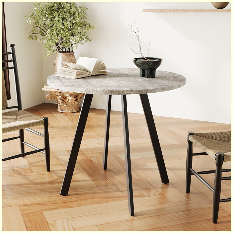 Modern minimalist circular dining table