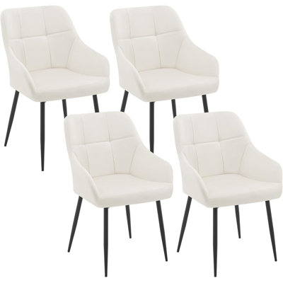 Malins 47cm H Velvet Upholstered Metal Armchair