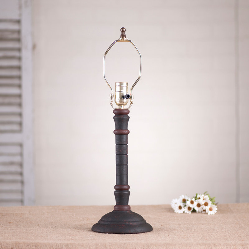 Klein Solid Wood Lamp Base Lamp, Hartford Black/Red