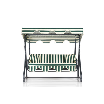 Atlante 3 Person Metal and Cushions Porch Swing
