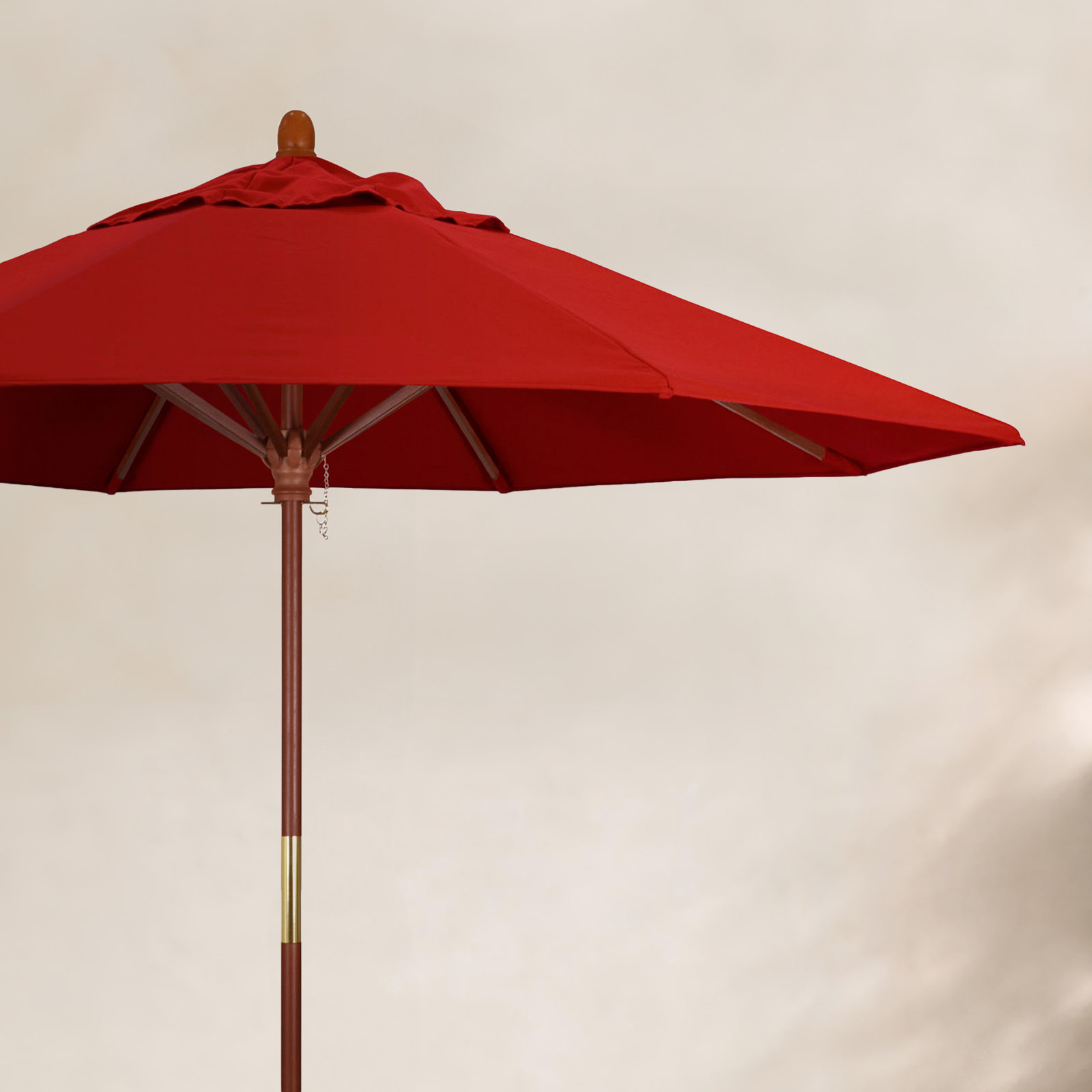 Manford 108'' Sunbrella® Outdoor Umbrella, Canvas Jockey Red Sunbrella® Canvas