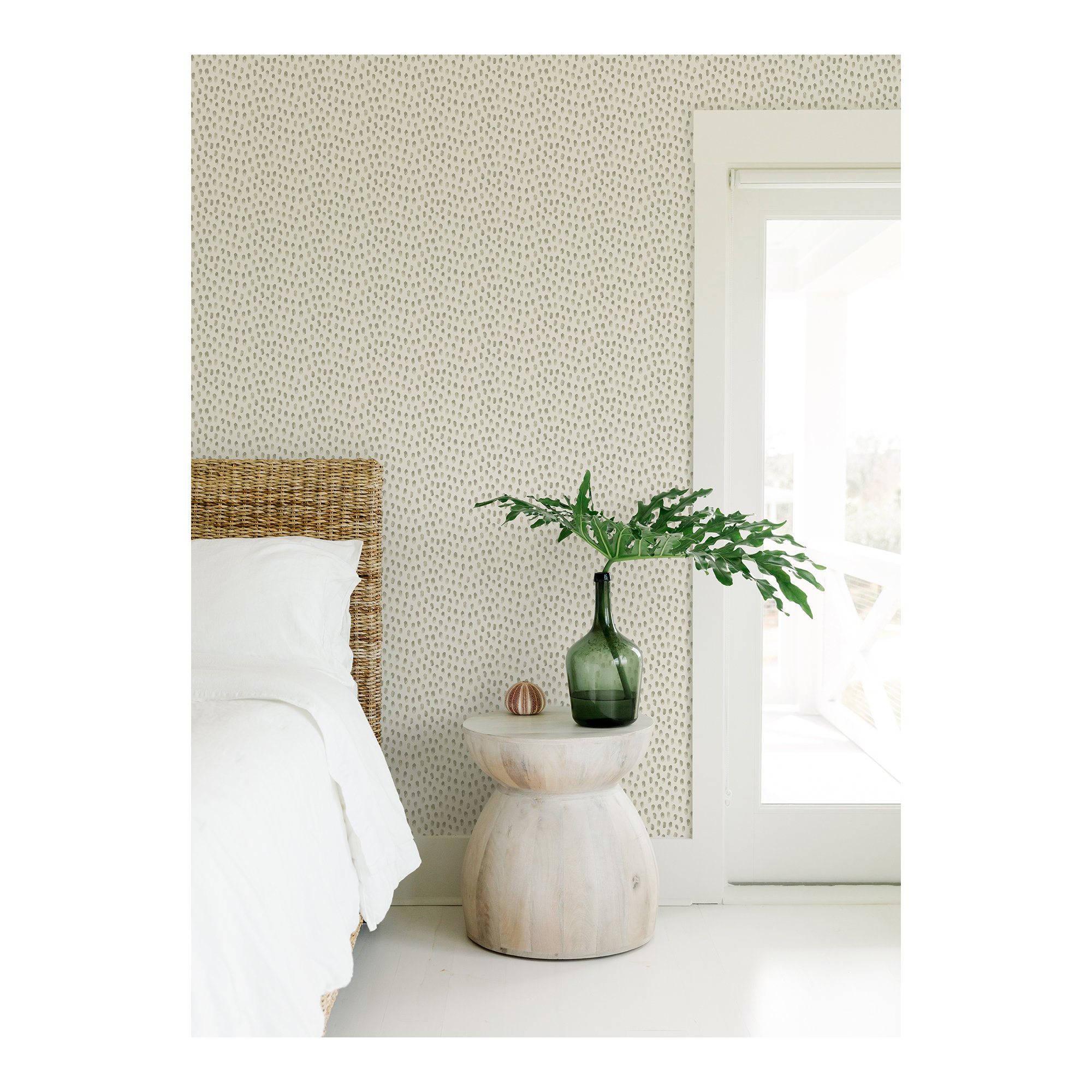 Cherbourg Modern Dots Wallpaper, Gray