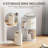 Rotating Bookshelf - Solid Wood Rotating Bookshelf Tower With 2 Drawers, 2 Tier Small Bookshelf, 360 Display Spinning Bookshelf, Round Corner Book Shelf For Small Space, Bedroom, Living Room-950797514-950797525