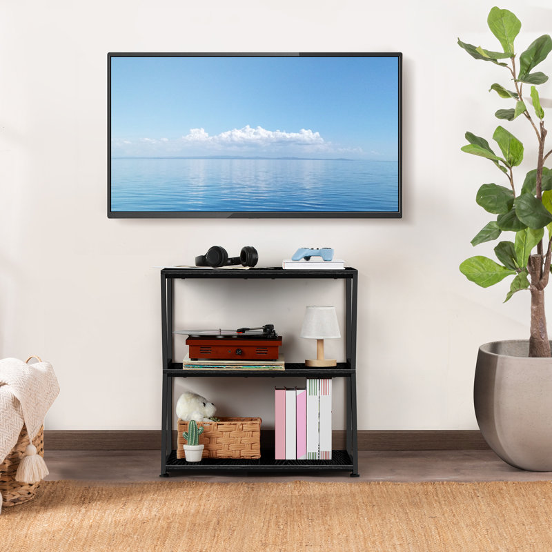 Rangement de bureau multi-usage à 3 niveaux, Noir mat