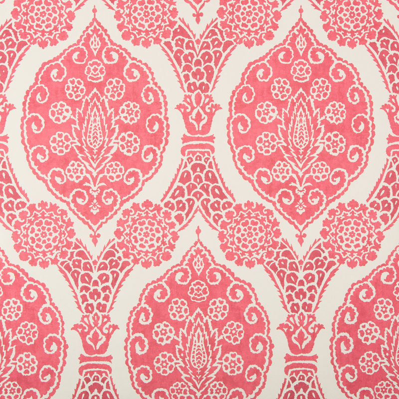 Grand Bazaar Sufera 30' L x 26.75" W Wallpaper Roll, Pink