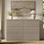 Commode à 3 tiroirs cannelée moderne avec motif escamotable-1075134277