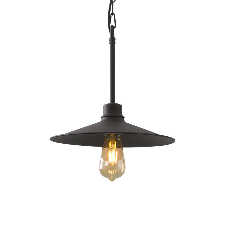 Rustic Bronze 12-Inch Single Pendant Light