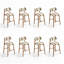 Ensemble de 2 chaises d'appoint beige-blanc + vert + brun noisette-2033432594-2033432598