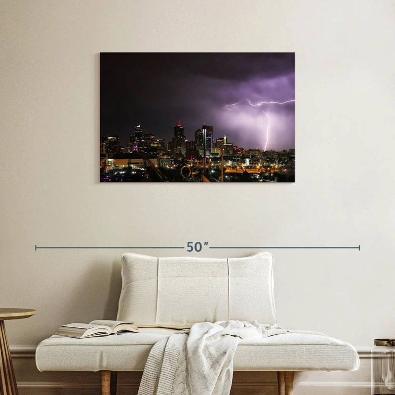 Kavia Lightning Over Denver, 24" H x 36" W