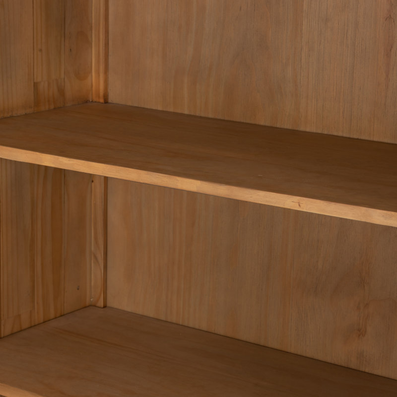 Nelia Smoked Pine Minimalist Armoire