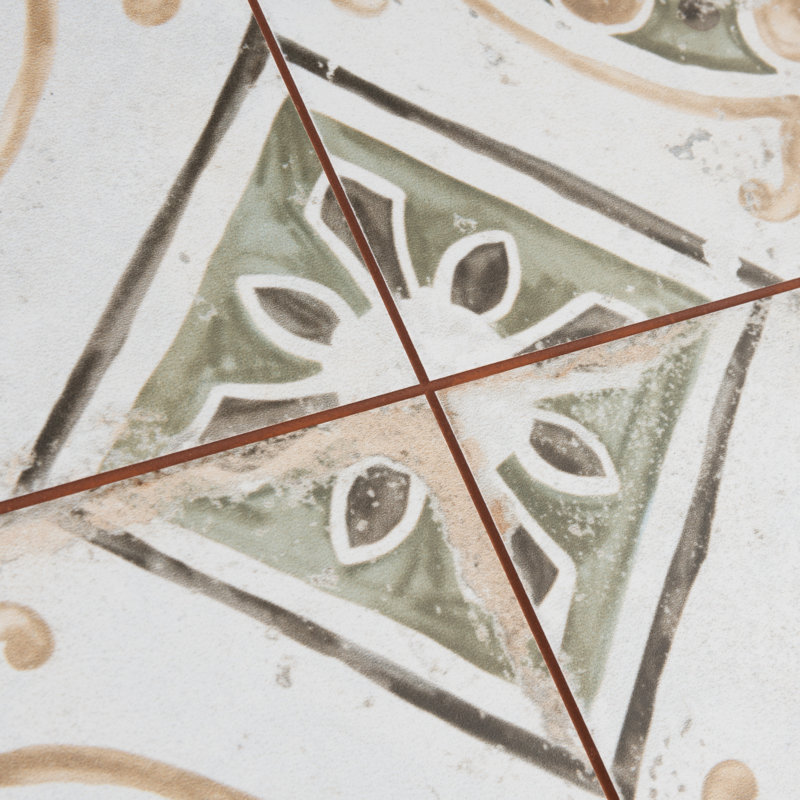 Kings Porto 17-5/8 In. X 17-5/8 In. Ceramic Patterned Wall & Floor Tile