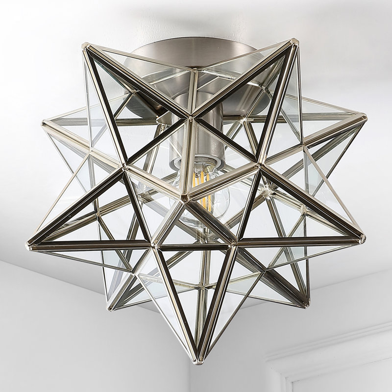 Plafonnier encastré 1 lumière 12 po Joanie, Nickel