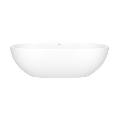 Barcelona 70.5'' x 34'' Freestanding Soaking Volcanic Limestone Bathtub