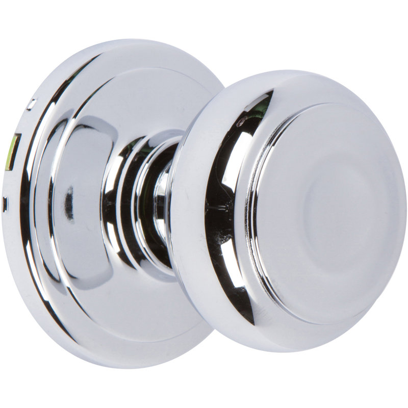 Double Dummy Door Knob, Bright Chrome