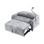 Lit réglable ajustable avec rangement latéral et porte-gobelet, gris moderne et dossier-2002761467