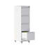 Classeur vertical à 4 tiroirs verrouillables en métal sur roulettes - Armoire verrouillable robuste pour la maison et le bureau-745112440