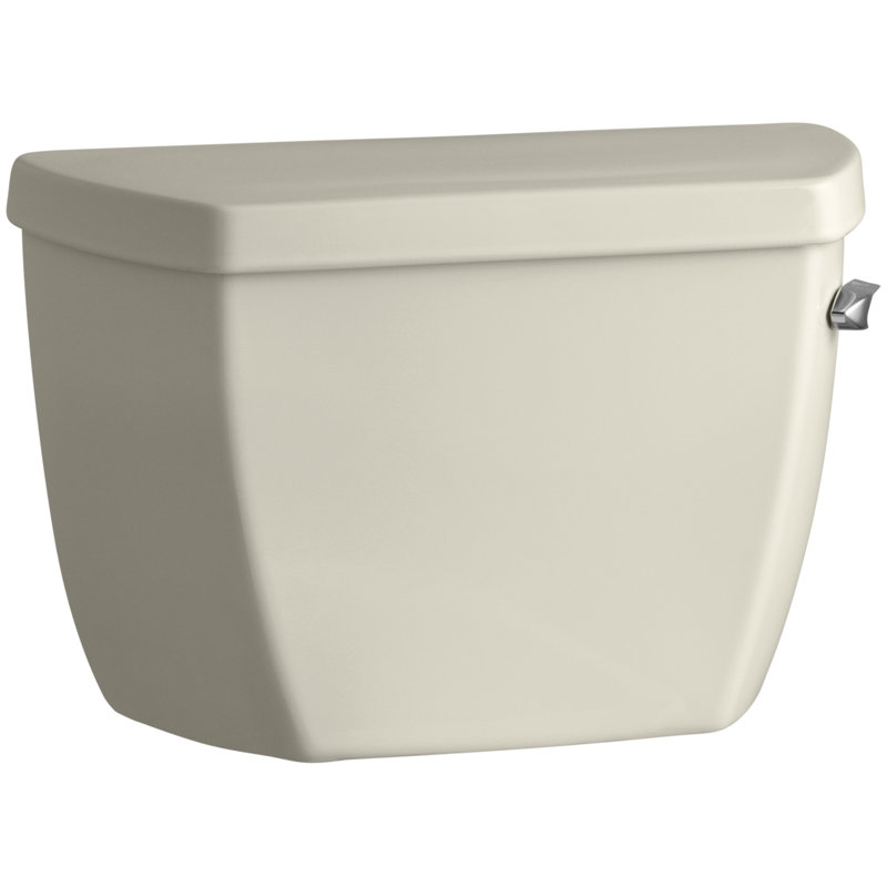 Highline Classic 1.0 GPF Toilet Tank with Tank Cover Locks and Right-Hand Trip Lever, Almond