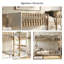 Bustillo Modern Solid Wood Twin Over Twin Bunk Bed-876021063