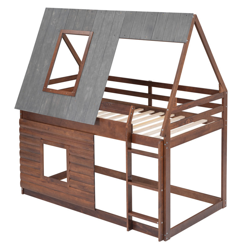 Miklos Kids Twin Over Twin Bunk Bed