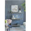 Table basse 48,5 x 16,5 x 50 po en métal à 3 couches avec cadre en miroir or noir