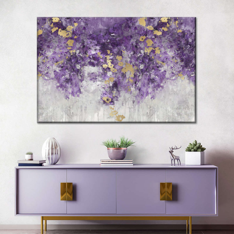 Impression sur toile mauve Charmed, H 30 po x l 45 po x P 1,25 po
