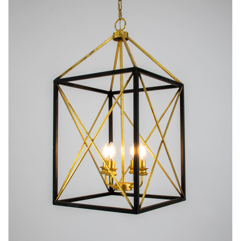 Megan 4 - Light Chandelier, Black