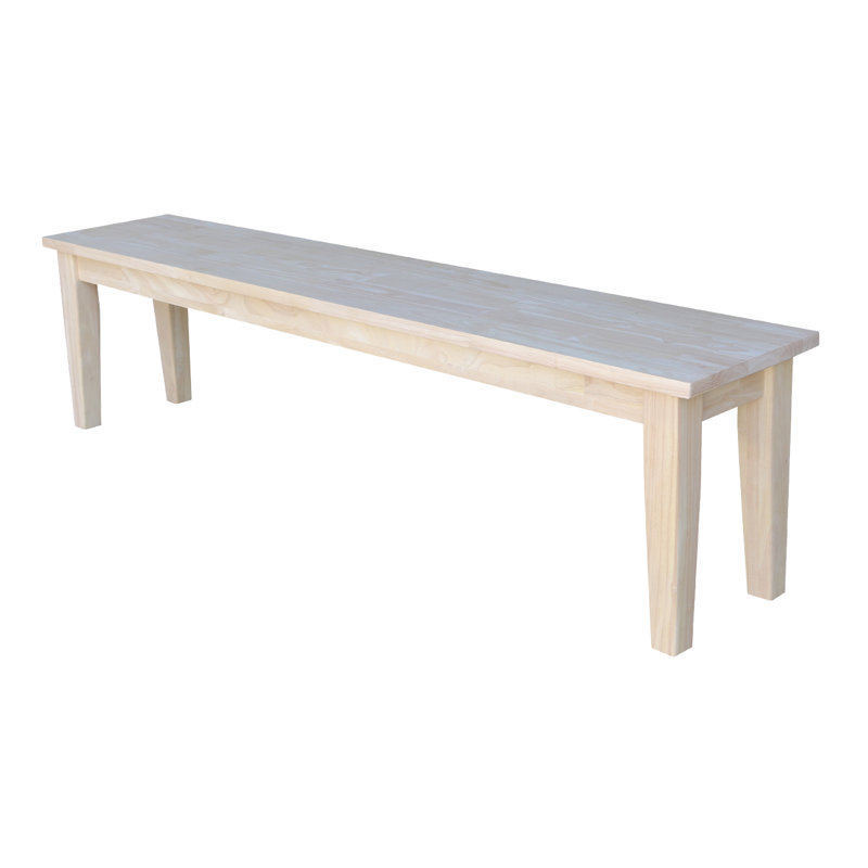 Manatuto Solid Wood Bench, 18.25 H x 72" W x 14" D