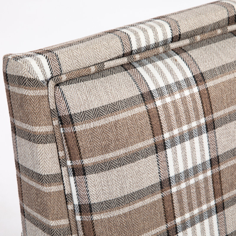1pc, Fabric Single Sofa Chair, Retro Armchair With Striped Linen Fabric
