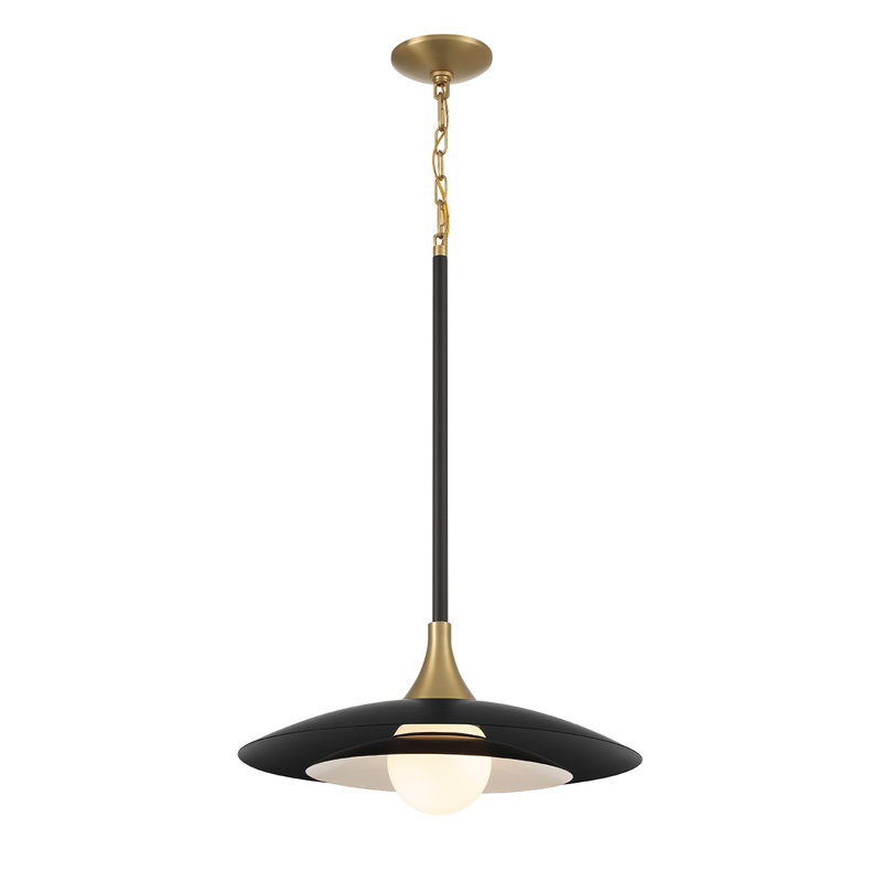 Luminaire suspendu 1 lumière Welsh, Noir