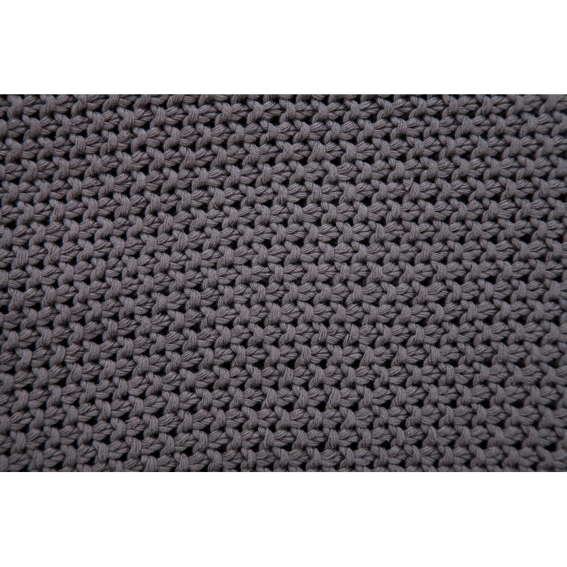 Knitted Throw Blanket, Charcoal