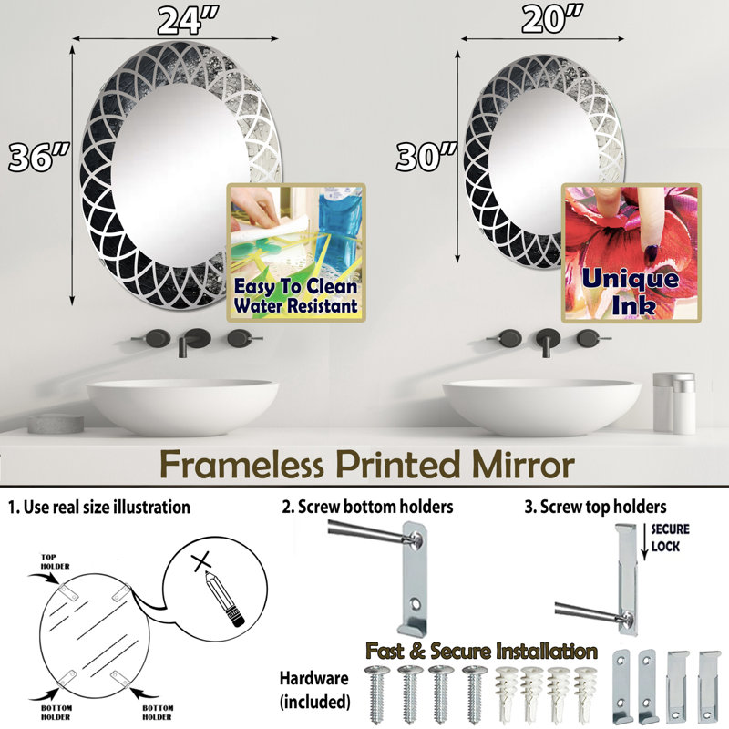 Miroir Baldrik, 30 po x 20 po
