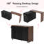 Îlot de cuisine 102,3 po avec table de salle à manger extensible rotative, îlots de cuisine avec rangement-838481839