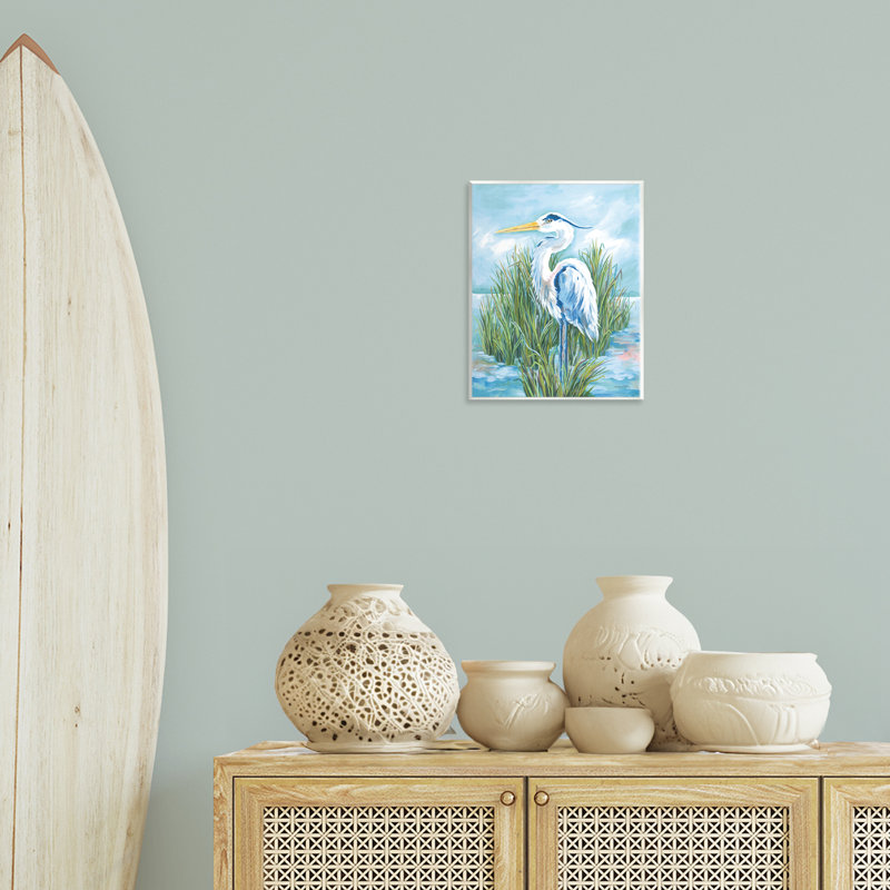 Plaque murale «Coastal Heron Bird» par Diane Kater