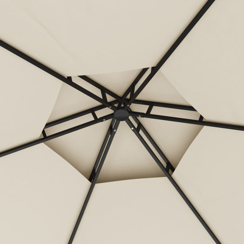 Terrytown 1.2 x 3.1m Steel Patio Gazebo, Cream