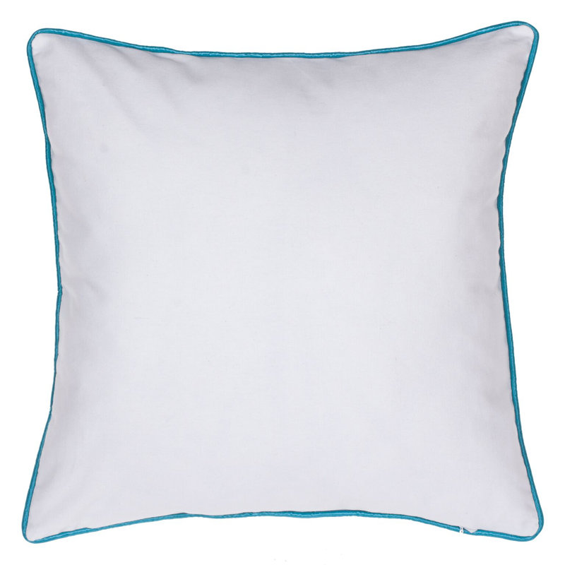 Embroidered Cotton Throw Pillow