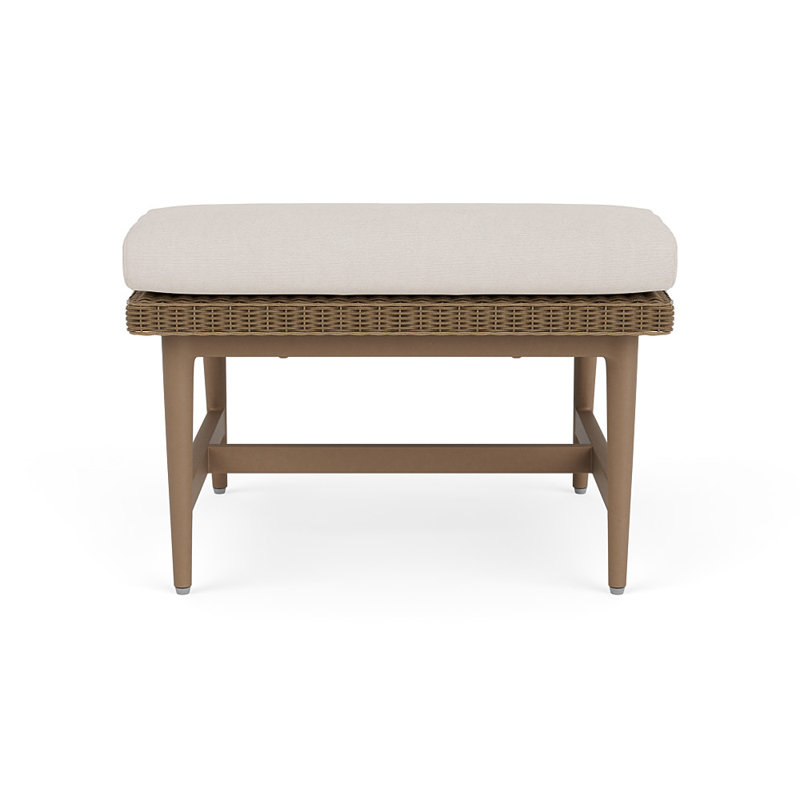 Cascade Outdoor Ottoman, Canvas Canvas, Fawn