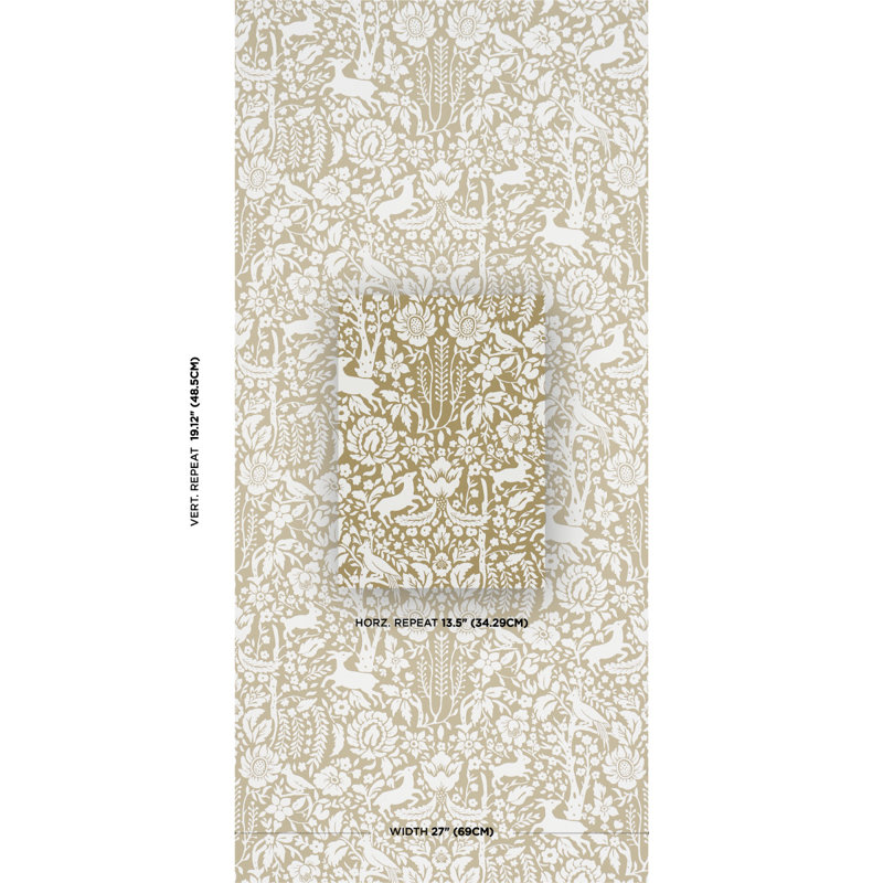 Papier peint Deerfield, Vert