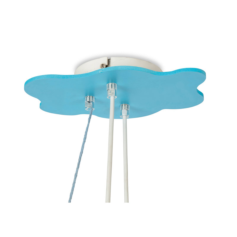 2 - Light Blue/White Novelty Pendant