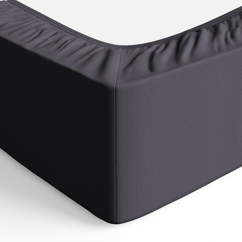 Merituuli 200 TC Microfiber 25cm Deep Fitted Sheets, Super King (6'), Charcoal