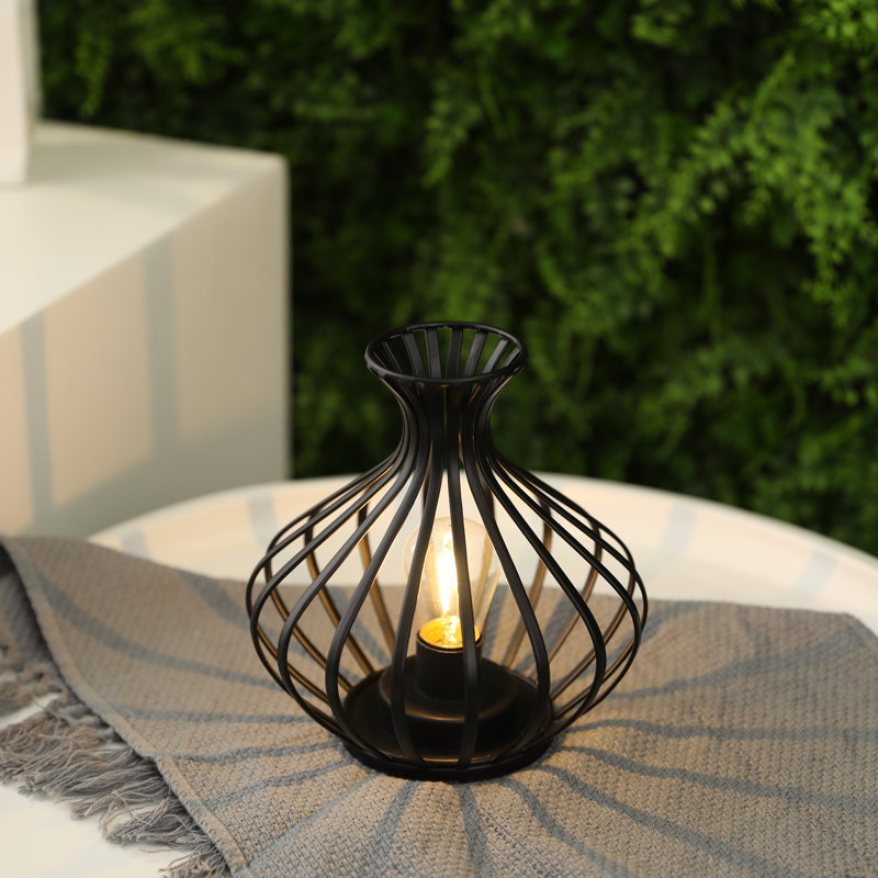 Marlow Home Co. 19Cm Nordic Style Side Lamp Battery Operated with 6 Hour Timer (Black)