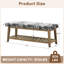 Banc de rangement rembourré l 44 po Hahnville-142296960
